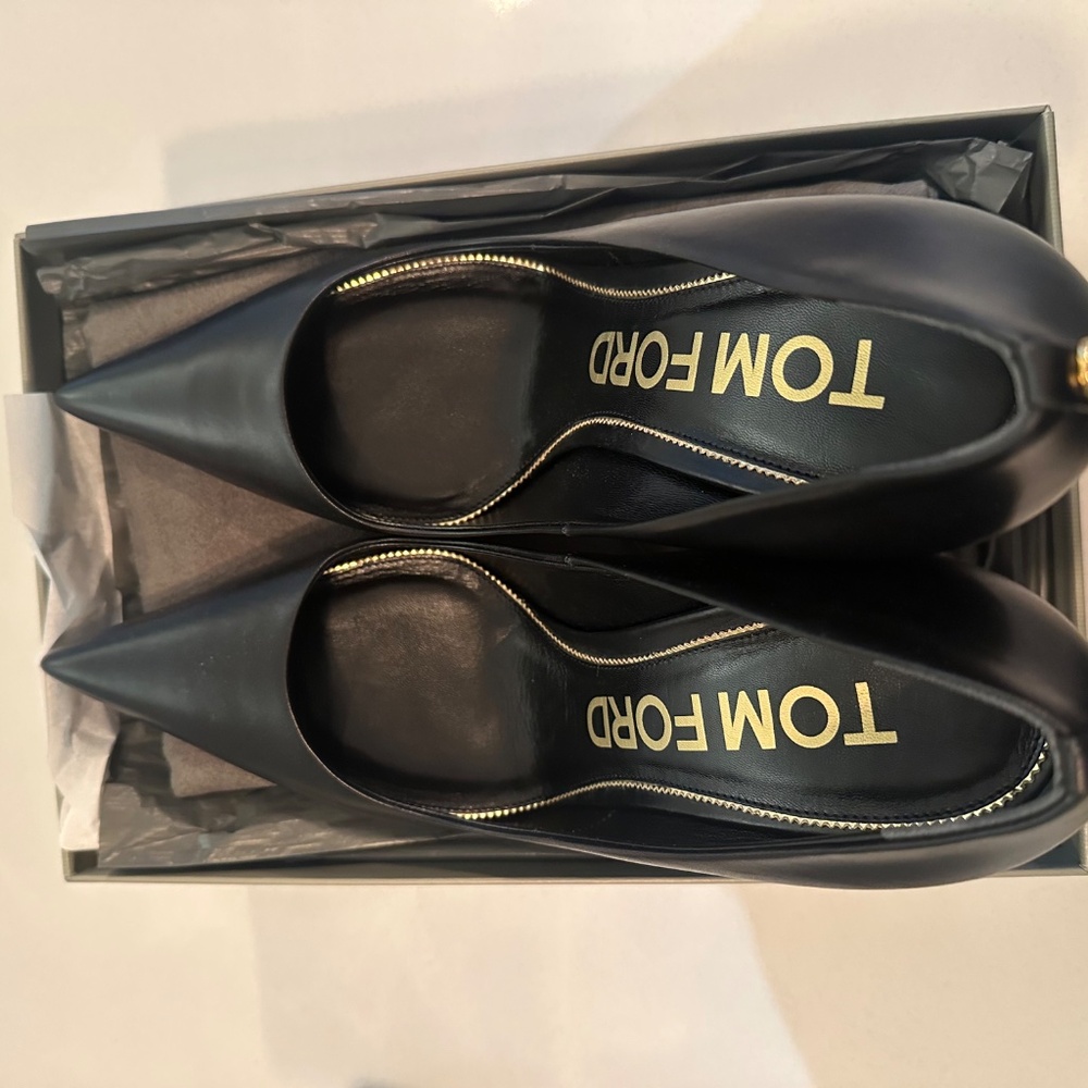 TOM FORD T Screw 105 leather pumps - Picture 5 of 9